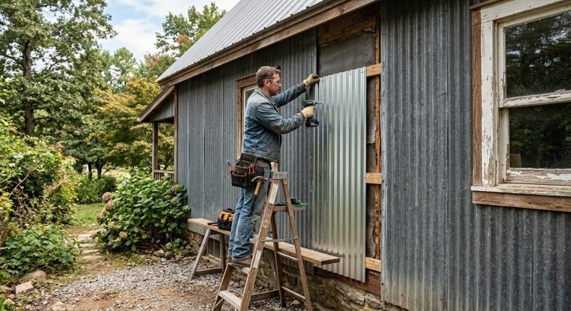 Corrugated Siding Installation